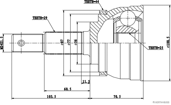 Joint Kit, drive shaft (J2821147)
