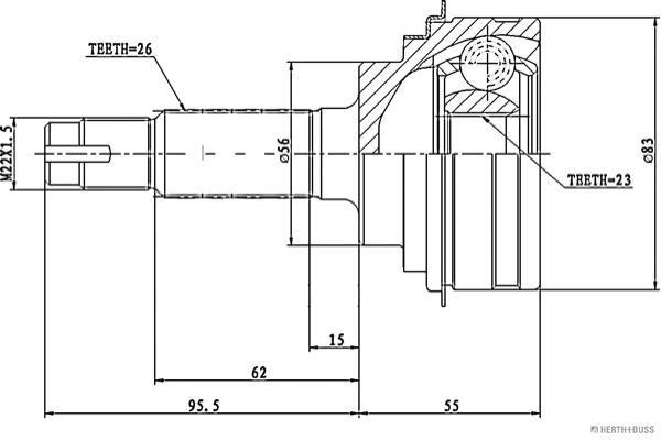 Joint Kit, drive shaft (J2822000)