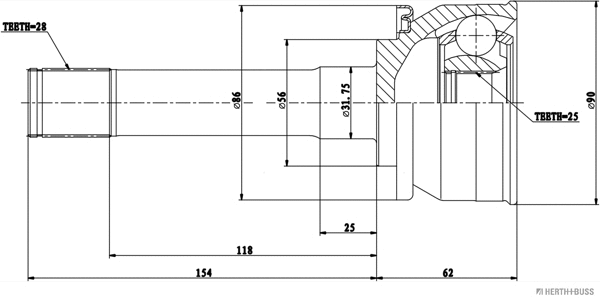 Joint Kit, drive shaft (J2825034)