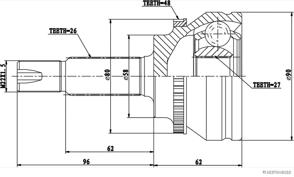 Joint Kit, drive shaft (J2822140)