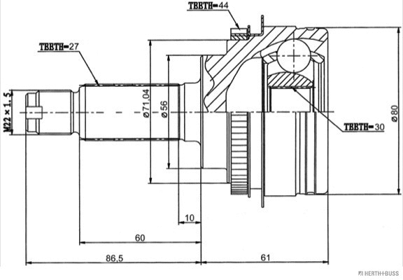 Joint Kit, drive shaft (J2827124)