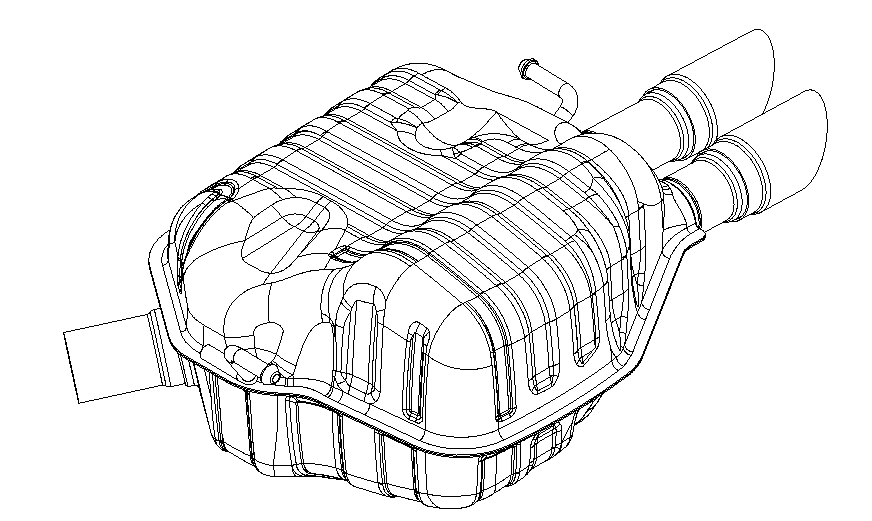 Rear Muffler (15617)
