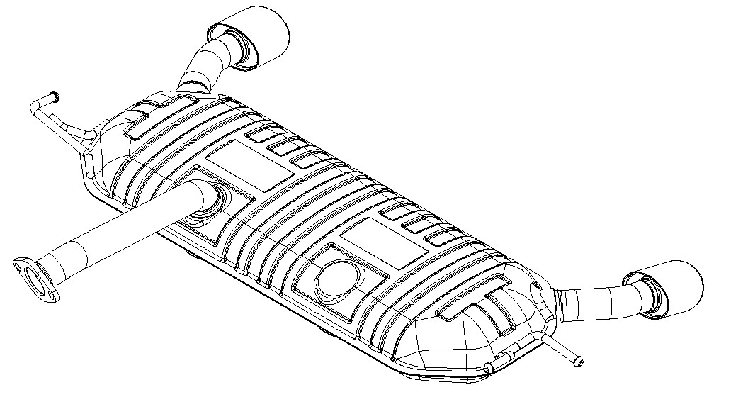 Rear Muffler (15412)