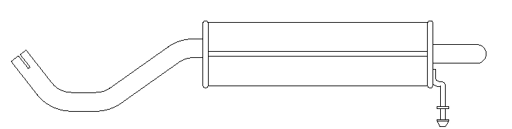 Rear Muffler (14689)