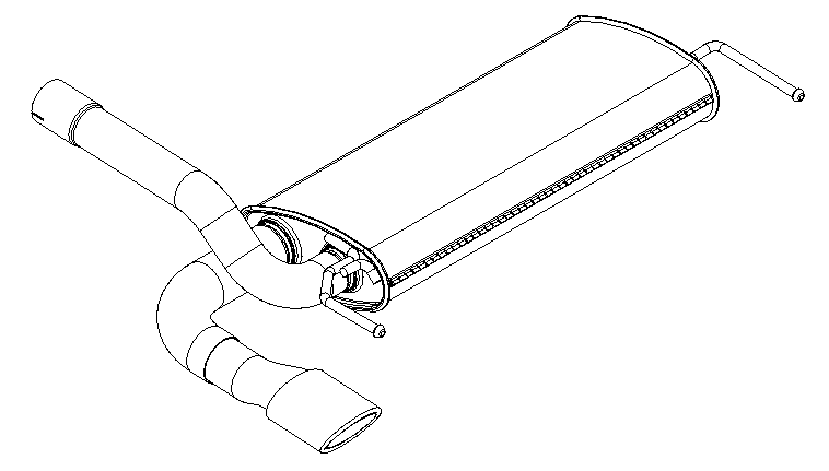 Rear Muffler (15754)