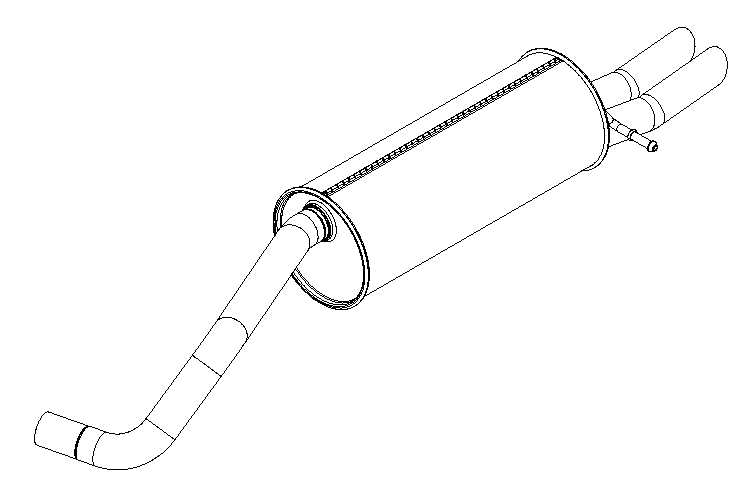 Rear Muffler (15033)