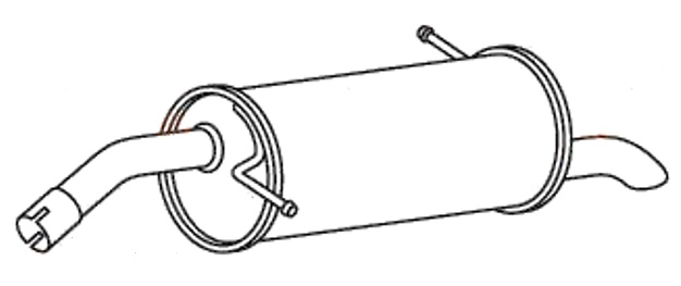Rear Muffler (15473)