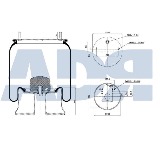 Bellow, air suspension (51511100)