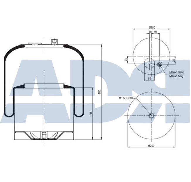 Bellow, air suspension (51307221)