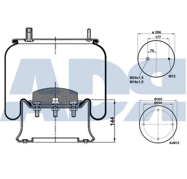 Bellow, air suspension (51891000)