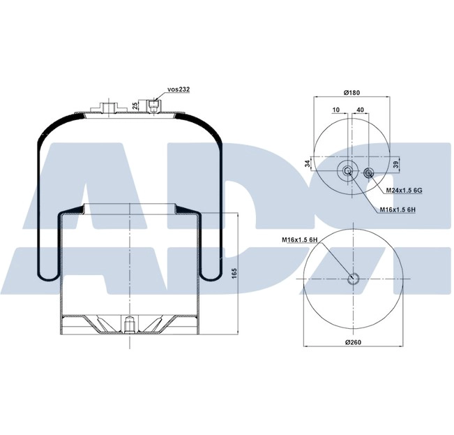 Bellow, air suspension (51307616)