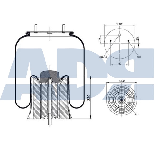 Bellow, air suspension (51151505)