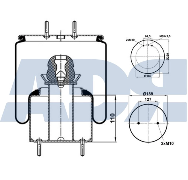 Bellow, air suspension (51559100)
