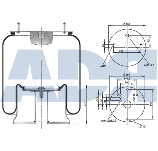 Bellow, air suspension (51392401)