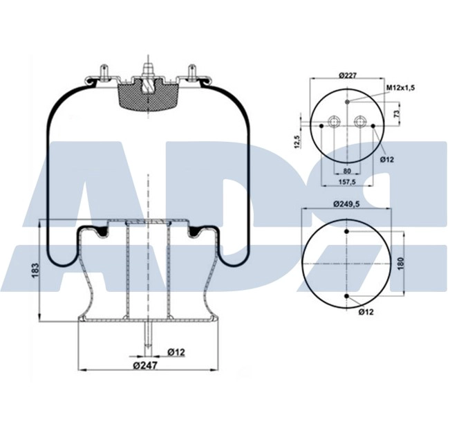 Bellow, air suspension (51519903)