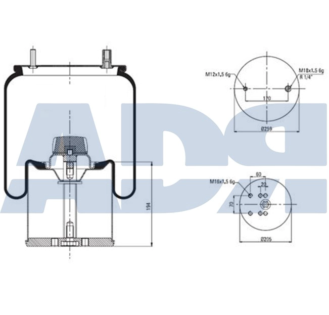 Bellow, air suspension (51383005)