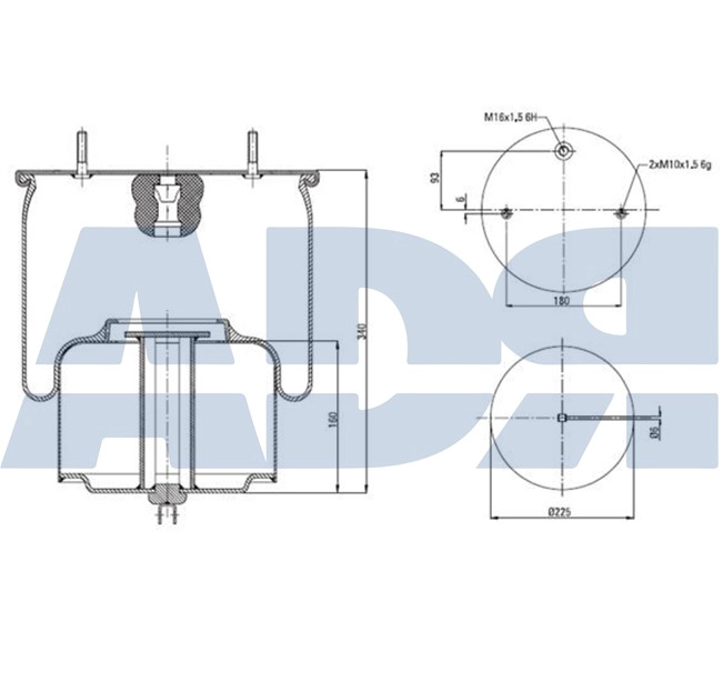 Bellow, air suspension (51360700)