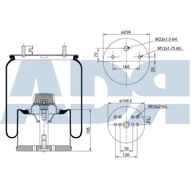 Bellow, air suspension (51613002)