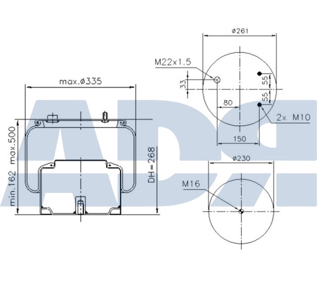 Bellow, air suspension (51725010)
