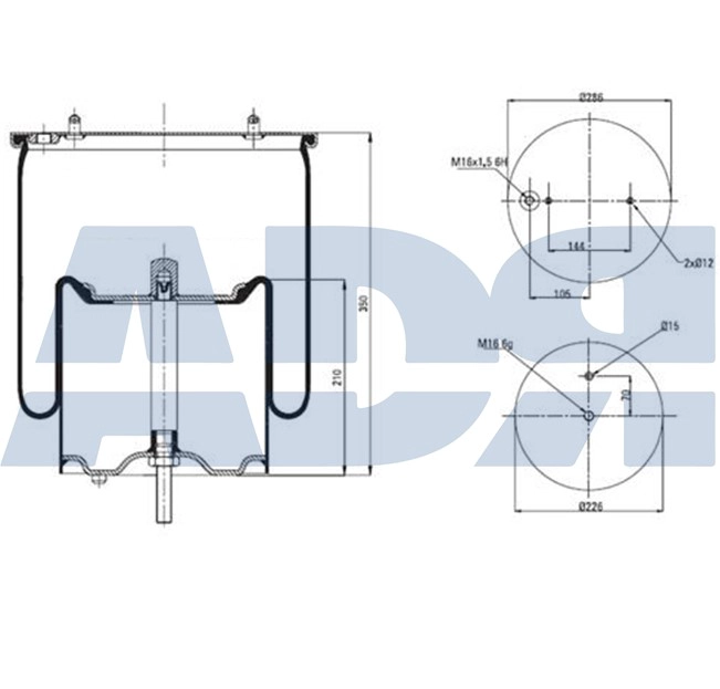 Bellow, air suspension (51380201)
