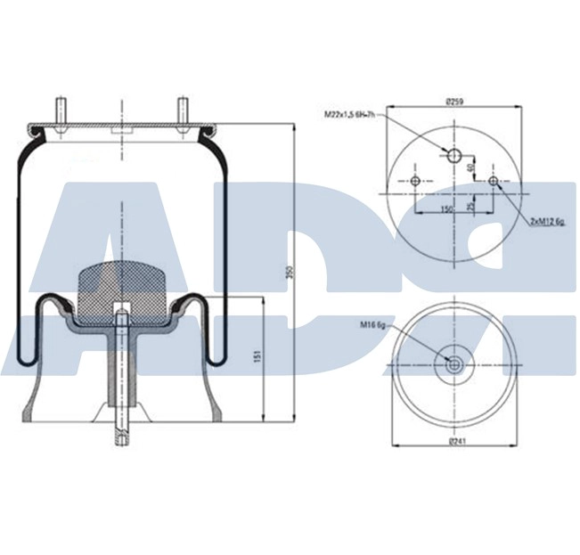 Bellow, air suspension (51391104)
