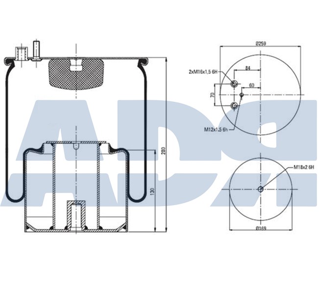 Bellow, air suspension (51377104)