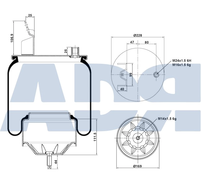 Bellow, air suspension (51559901)