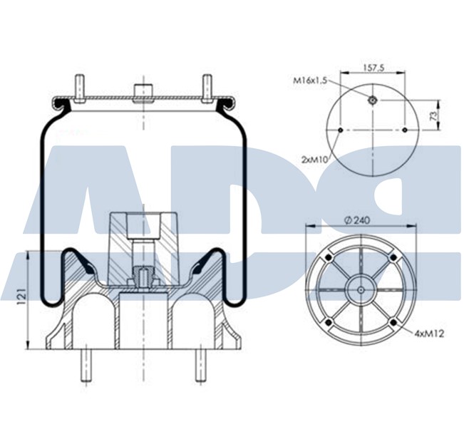 Bellow, air suspension (51304340)