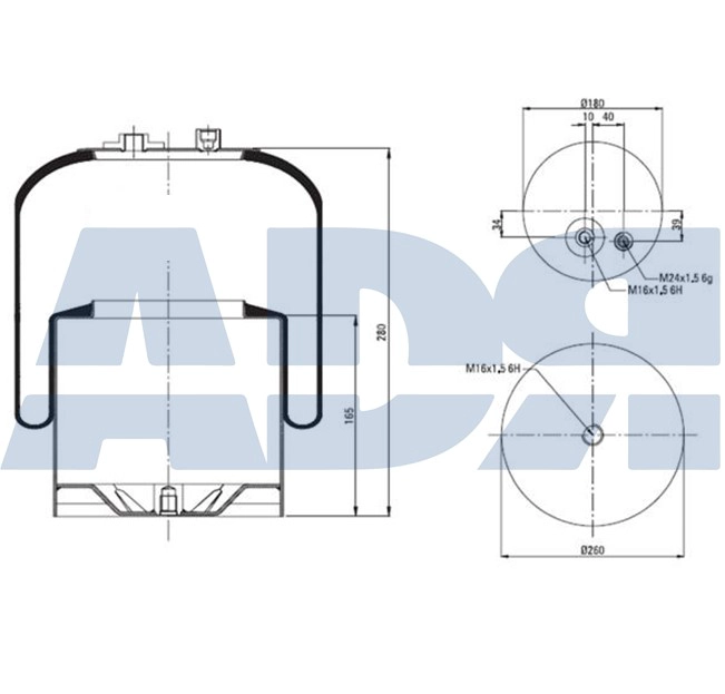 Bellow, air suspension (51307223)