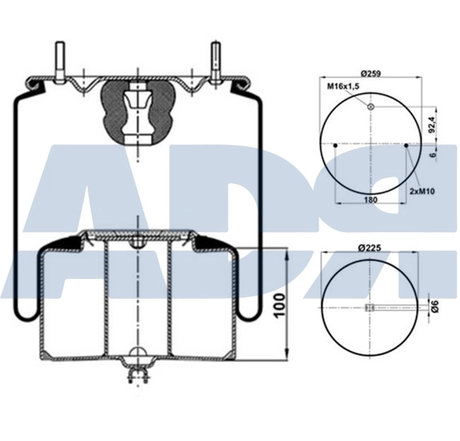 Bellow, air suspension (51559800)