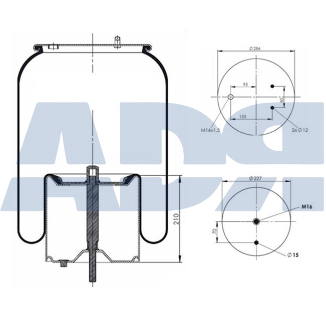Bellow, air suspension (51569902)