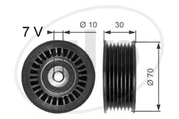 Deflection/Guide Pulley, V-ribbed belt (ALP-005824)