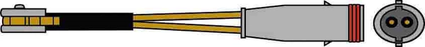 Warning Contact, brake pad wear (AWL312)