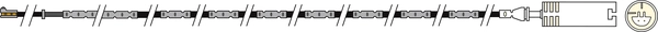 Warning Contact, brake pad wear (AWL336)