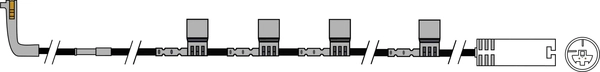 Warning Contact, brake pad wear (AWL235)
