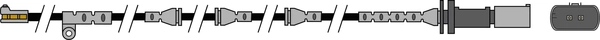 Warning Contact, brake pad wear (AWL308)
