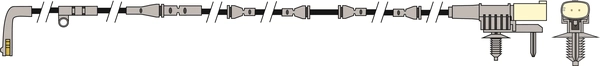 Warning Contact, brake pad wear (AWL349)