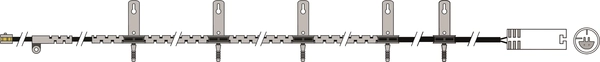 Warning Contact, brake pad wear (AWL195)