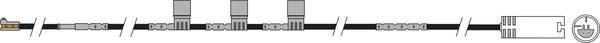 Warning Contact, brake pad wear (AWL283)
