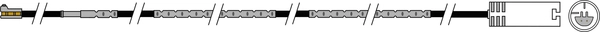Warning Contact, brake pad wear (AWL287)