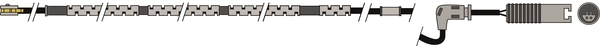 Warning Contact, brake pad wear (AWL187)
