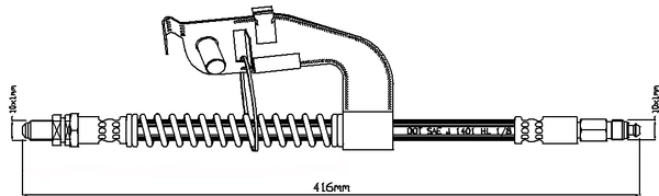 Brake Hose (ABH1043L)