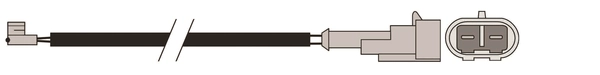 Warning Contact, brake pad wear (AWL119)