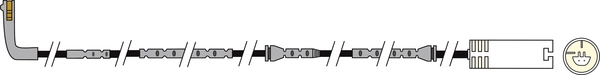 Warning Contact, brake pad wear (AWL338)