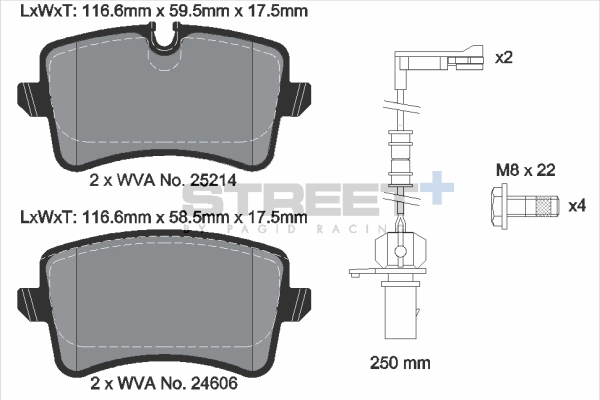 Brake Pad Set, disc brake (T8114SP2001)