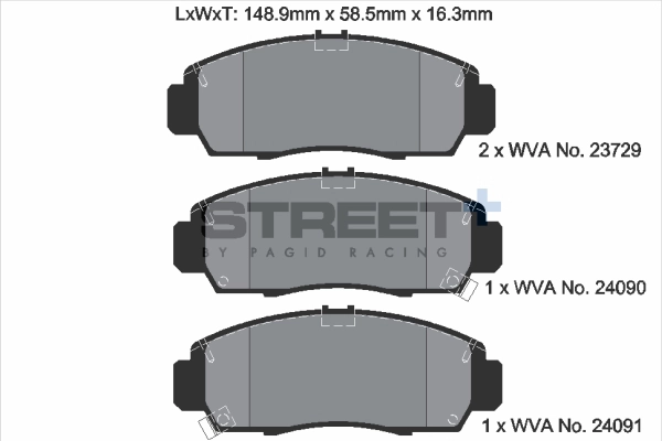 Brake Pad Set, disc brake (T8042SP2001)