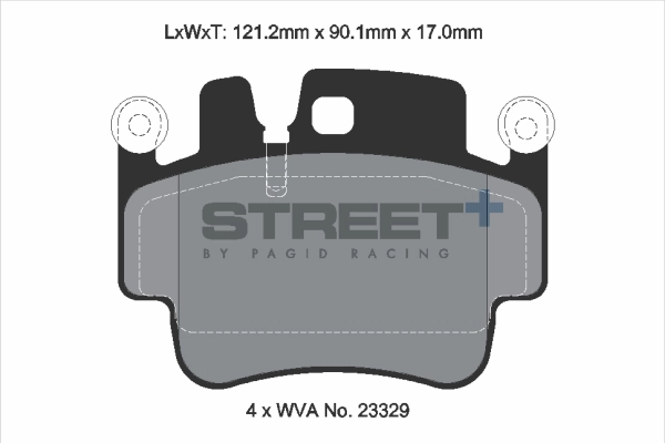 Brake Pad Set, disc brake (T8028SP2001)