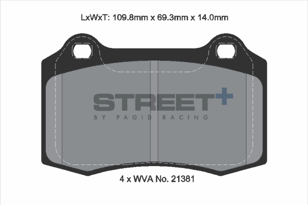 Brake Pad Set, disc brake (T8155SP2001)