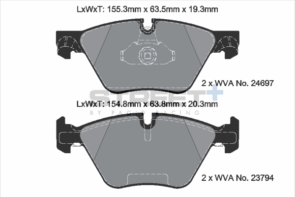 Brake Pad Set, disc brake (T8089SP2001)