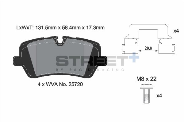 Brake Pad Set, disc brake (T8123SP2001)